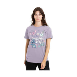 Lilo & Stitch - T-shirt LOVABLE MISFIT - Femme (Lavande) - XXL