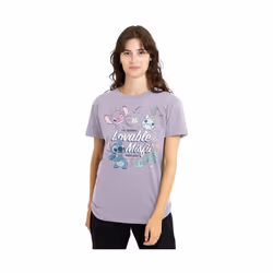 Lilo & Stitch - T-shirt LOVABLE MISFIT - Femme (Lavande) - S