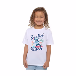 Lilo & Stitch - T-shirt SURFIN WAVES - Fille (Blanc) - 5/6 ans