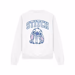 Lilo & Stitch - Sweat COLLEGIATE - Adulte (Blanc) - L