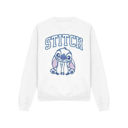 Lilo & Stitch - Sweat COLLEGIATE - Adulte (Blanc) - XL