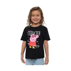 Peppa Pig - T-shirt MAIN CHARACTER - Fille (Noir) - 3/4 ans