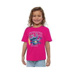 Lilo & Stitch - T-shirt ALOHA SURF - Fille (Fuchsia) - 5/6 ans