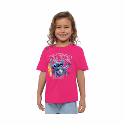 Lilo & Stitch - T-shirt ALOHA SURF - Fille (Fuchsia) - 7/8 ans
