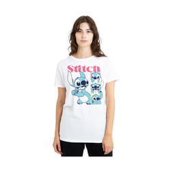 Lilo & Stitch - T-shirt KISSES - Femme (Blanc) - L