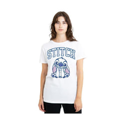 Lilo & Stitch - T-shirt COLLEGIATE - Femme (Blanc) - S