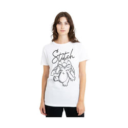Lilo & Stitch - T-shirt SKETCHY SURPRISE - Femme (Blanc) - M