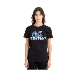 Lilo & Stitch - T-shirt COFFEE? - Femme (Noir) - M