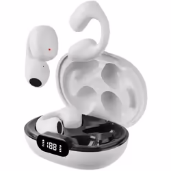 Écouteurs sans fil - GENERIC - Clip-On - Bluetooth 5.3 - Suppression active du bruit - Écran LED