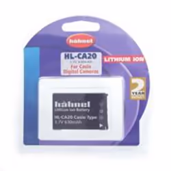 Hahnel HL-CA20 for Casio Digital Camera, 630 mAh, 3,7 V, Lithium-Ion (Li-Ion)