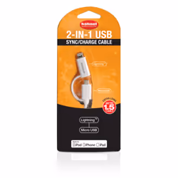 Hahnel 1000 652.0 câble USB 1,5 m USB A Micro-USB B/Lightning Blanc