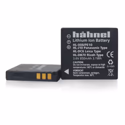Hahnel HL-008/PE10, Panasonic, 850 mAh, 3,6 V, Lithium-Ion (Li-Ion)