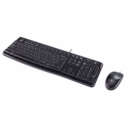 Logitech LGT-MK120-US, Avec fil, USB, Clavier mécanique, QWERTY, Noir, Souris incluse