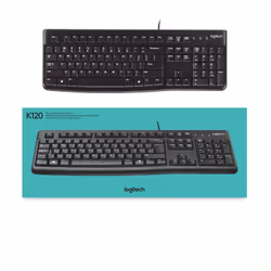 Logitech K120 Corded Keyboard clavier USB AZERTY Belge Noir - Vue supplémentaire 15
