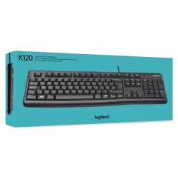 Logitech K120 Corded Keyboard clavier USB AZERTY Belge Noir - Vue supplémentaire 16