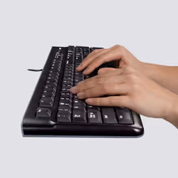 Logitech K120 Corded Keyboard clavier USB AZERTY Belge Noir - Vue supplémentaire 6