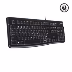 Logitech K120 Corded Keyboard clavier USB AZERTY Belge Noir - Vue supplémentaire 7