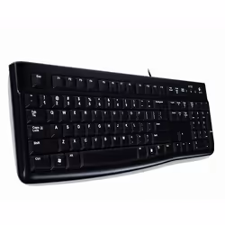 Logitech K120 Corded Keyboard, Avec fil, USB, QWERTZ, Noir