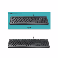 Logitech K120 Corded Keyboard clavier USB QWERTZ Suisse Noir - Vue supplémentaire 7