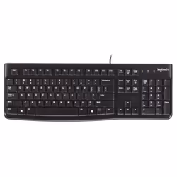 Logitech K120 Corded Keyboard clavier USB QWERTY Anglais Noir