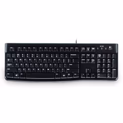 Logitech Keyboard K120 for Business, Taille réelle (100 %), Avec fil, USB, QWERTY, Noir