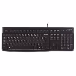 Logitech Keyboard K120 for Business, Taille réelle (100 %), Avec fil, USB, AZERTY, Noir