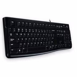 Logitech Keyboard K120 for Business, Taille réelle (100 %), Avec fil, USB, ĄŽERTY, Noir