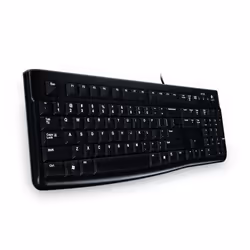 Logitech Keyboard K120 for Business, Taille réelle (100 %), Avec fil, USB, QWERTZ, Noir
