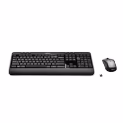 Logitech MK520, Taille réelle (100 %), Sans fil, RF sans fil, QWERTY, Noir, Souris incluse