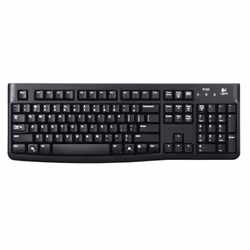 Logitech Keyboard K120 for Business, Taille réelle (100 %), Avec fil, USB, Noir