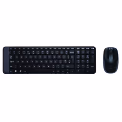 Logitech Wireless Combo MK220, Taille réelle (100 %), Sans fil, RF sans fil, Noir, Souris incluse
