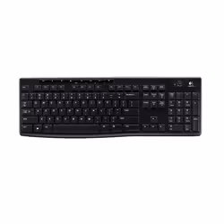Logitech Wireless Keyboard K270, Taille réelle (100 %), Sans fil, RF sans fil, QWERTY