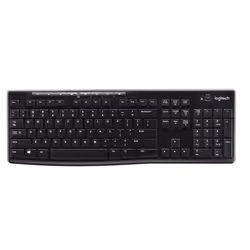 Logitech LGT-K270-US, Taille réelle (100 %), Sans fil, RF sans fil, QWERTY, Noir