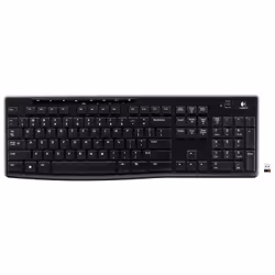 Logitech Wireless Keyboard K270, Taille réelle (100 %), Sans fil, RF sans fil, QWERTZ, Noir