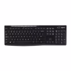 Logitech Wireless Keyboard K270, Taille réelle (100 %), Sans fil, RF sans fil, QWERTY, Noir