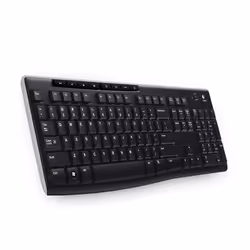 Logitech Wireless Keyboard K270, Taille réelle (100 %), Sans fil, RF sans fil, AZERTY, Noir
