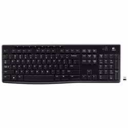 Logitech K270, Taille réelle (100 %), Sans fil, RF sans fil, QWERTZ, Noir, Argent