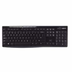 Logitech K270 Wireless Keyboard Technologie Unifying sans fil, standard, Taille réelle (100 %), Sans fil, RF sans fil, AZERTY ...