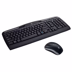 Logitech Wireless Combo MK330, Taille réelle (100 %), Sans fil, RF sans fil, QWERTY, Noir, Souris incluse