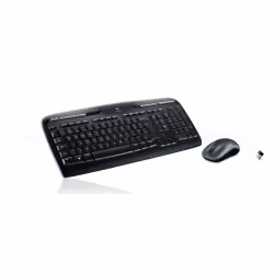 Logitech Wireless Combo MK330, Taille réelle (100 %), Sans fil, USB, QWERTY, Noir, Souris incluse
