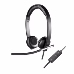 Logitech H650e, Avec fil, Bureau/Centre d'appels, 50 - 10000 Hz, 120 g, Casque, Noir, Argent