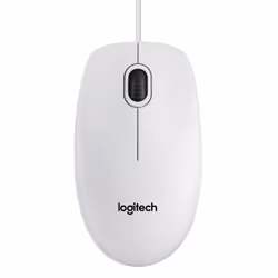 Logitech B100 Optical Usb Mouse f/ Bus, Ambidextre, Optique, USB Type-A, 800 DPI, Blanc