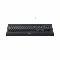Logitech K280E Pro f/ Business, Taille réelle (100 %), Avec fil, USB, QWERTY, Noir