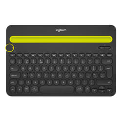 Logitech Bluetooth® Multi-Device Keyboard K480 clavier QWERTY US International Noir, Citron vert