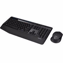 Logitech Wireless Combo MK345, Taille réelle (100 %), Sans fil, USB, Noir, Souris incluse