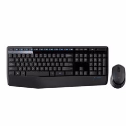 Logitech Wireless Combo MK345, Taille réelle (100 %), Sans fil, USB, QWERTY, Noir, Souris incluse