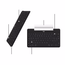 Logitech Keys-To-Go Noir Bluetooth QWERTZ Suisse - Vue supplémentaire 6