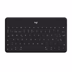 Logitech Keys-To-Go, QWERTY, Espagnole, Noir, Sans fil, Bluetooth, Batterie