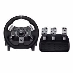 Logitech G G920 Driving Force, Volant + pédales, PC, Xbox One, Xbox Series S, Xbox Series X, Croix directionnelle, Analogique ...