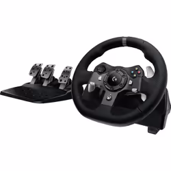 Logitech G G920 Driving Force, Volant + pédales, PC, Xbox One, Xbox Series S, Xbox Series X, Croix directionnelle, Analogique ...